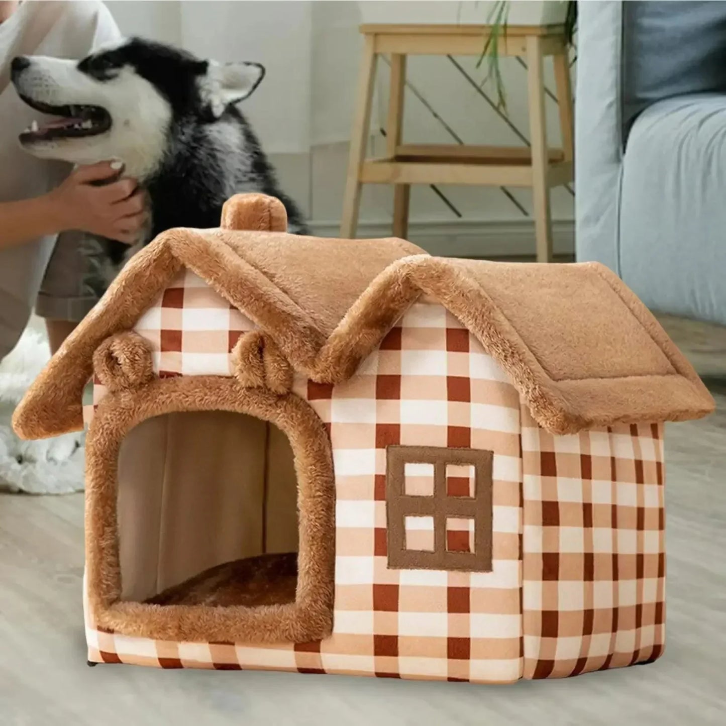 Foldable Cat Warm Cave Bed