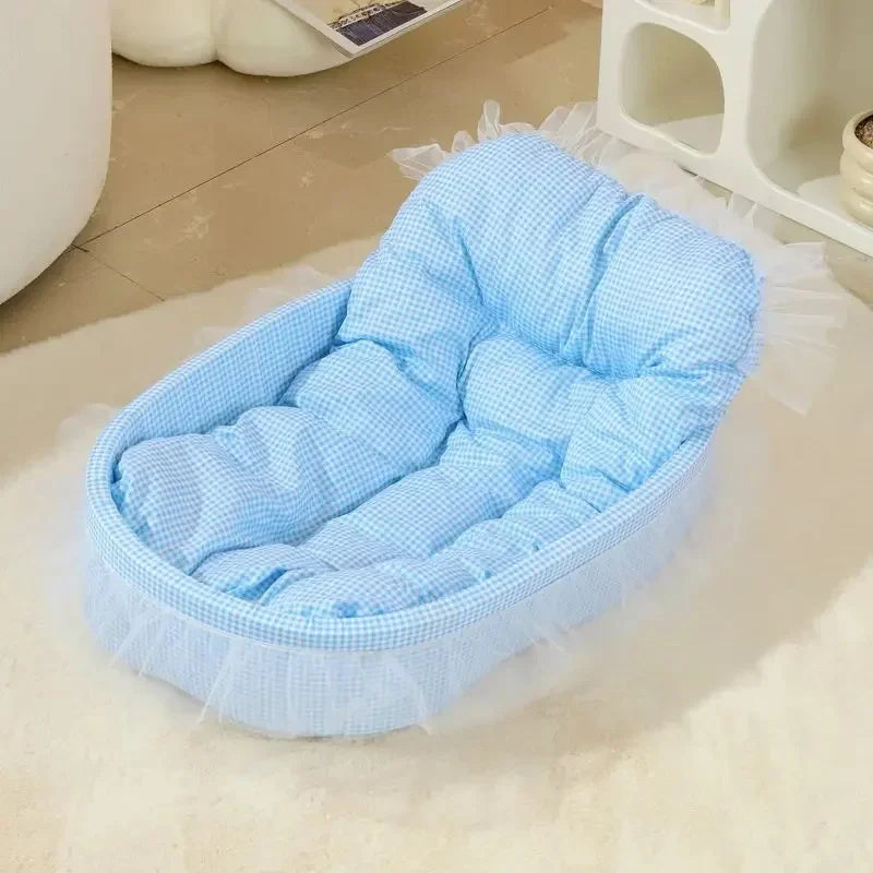 Cute Princess Cat Dog Bed with Pillow